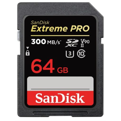 SanDisk Extreme PRO SDXC™ memóriakártya 64GB ( 300MB/s olvasási / 260MB/s írási sebesség) UHS-II, Class 10, U3, V90 - 121505