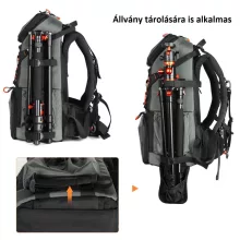 K&f Concept Beta Backpack 32 literes, fotós hátizsák, vízálló, fekete-narancs színben (KF-13-107)