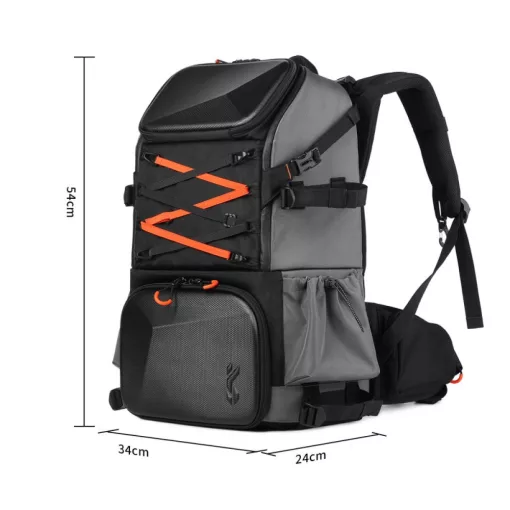 K&f Concept Beta Backpack 32 literes, fotós hátizsák, vízálló, fekete-narancs színben (KF-13-107)