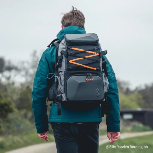 K&f Concept Beta Backpack 32 literes, fotós hátizsák, vízálló, fekete-narancs színben (KF-13-107)