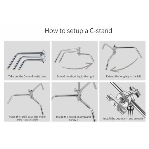 Jinbei CK-1 C-Stand Állvány (max. 20kg, 320cm)