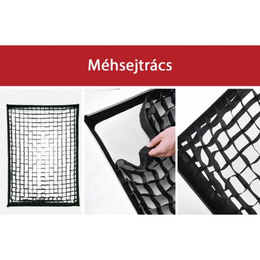 Mikrosat Méhsejtrács - 4Clicks Ernyőként Nyitható Softboxhoz - 35x140cm (KE35x140)