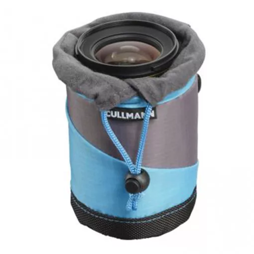 Cullmann Lens Container összehajtható, párnázott objektív tok S, fekete/ciánkék (C98632)