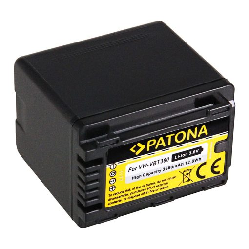 PATONA Akkumulátor - Panasonic VW-VBT380 HC V110 V120 V160 V210 V250EB V270 V380 (1177)