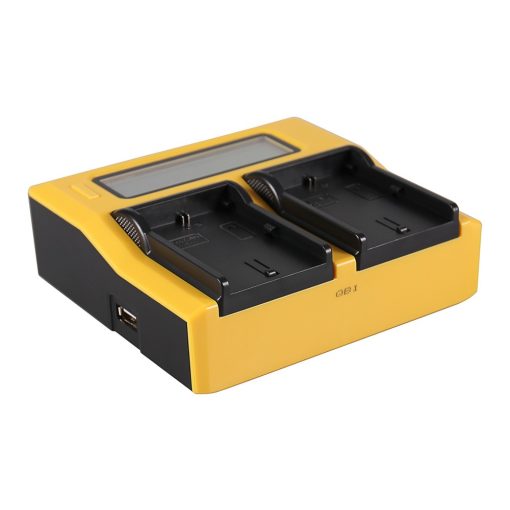 PATONA Dual LCD USB Akkutöltő - Canon LPE6 LP-E6 (7583)