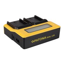 PATONA Dual LCD USB Akkutöltő - Canon LPE6 LP-E6 (7583)