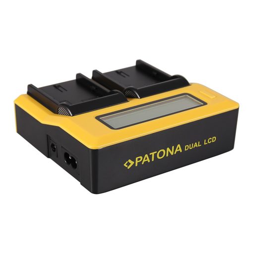 PATONA Dual LCD USB Akkutöltő - Canon LPE6 LP-E6 (7583)