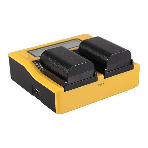 PATONA Dual LCD USB Akkutöltő - Canon LPE6 LP-E6 (7583)