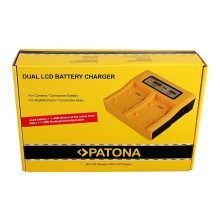 PATONA Dual LCD USB Akkutöltő - Canon LPE6 LP-E6 (7583)