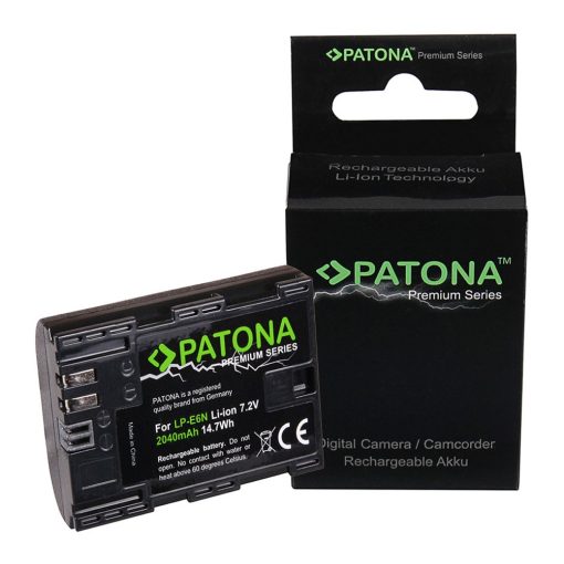 PATONA Premium Akkumulátor - Canon LP-E6N LPE6N XC10 EOS 90D 80D 7D 70D 6D 60D EOS R (1259)