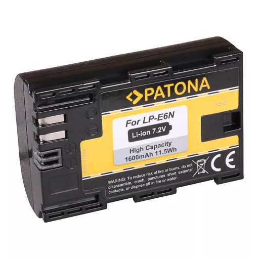 PATONA Akkumulátor - Canon LP-E6N LPE6N EOS R EOS 80D 7D 70D 6D 60D Mark II Mark III R5D (1260)