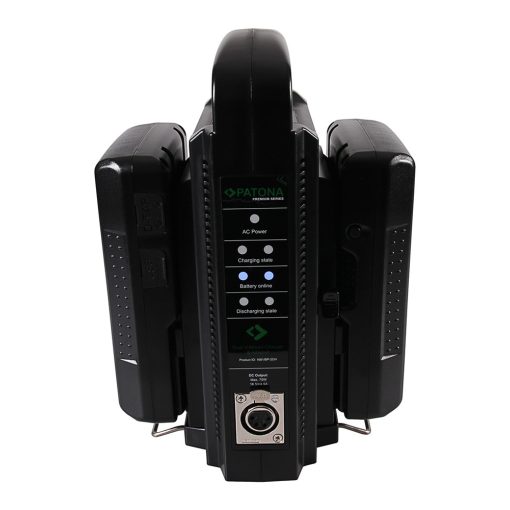 PATONA Dual V-Mount Akkutöltő - 1681 (Sony BP-95W BP-GL65 BP-190WS 4-Pin XLR Kábellel)