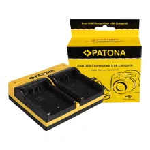 PATONA Dual töltő - Panasonic CGA-S002E Lumix FZ5 DMCFZ 8 DMC-FZ 8 DMCFZ1 FZ1B inkl. Micro-USB - 191527