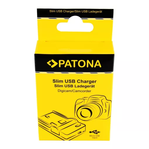 PATONA Slim micro-USB Akkutöltő - Canon LP-E5, EOS 1000D, 450D, 500D (151512)
