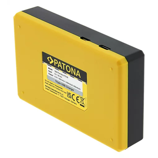 PATONA USB Tripla töltő - Sony NP-FZ100 A7 III A7M3 Alpha 7 III A7 R III A7RM3 Alpha 7 R III A9 (1922)