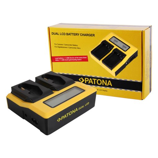 PATONA Dual Akkutöltő Canon LP-E4 LP-E19 EOS 1D 1DS Mark III 1D Mark IV 1DX Mark II - 7686
