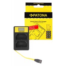 PATONA Smart Dual LCD USB Akkutöltő - Canon LP-E6 EOS 5D 60D 60Da 6D 7D EOS70D EOS-70D LP-E6 Mark II (141583)