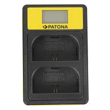 PATONA Smart Dual LCD USB Akkutöltő - Canon LP-E6 EOS 5D 60D 60Da 6D 7D EOS70D EOS-70D LP-E6 Mark II (141583)
