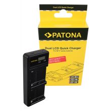 PATONA Dual LCD USB NP-F Akku Töltő - 1886 (Sony F550 F750 F970 FM50 FM500H)