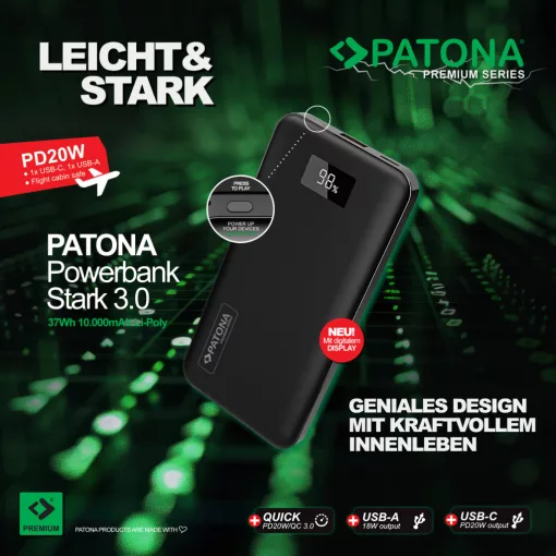 PATONA Premium Powerbank Stark 3.0 PD20W 10.000mAh (9998)