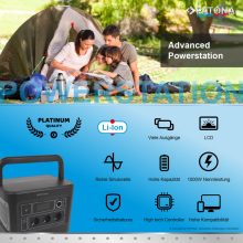 PATONA Platinum Powerstation Autarc 1000 / 1000W 1000Wh PD100W USB5V/2.4A DC12V/10A DC5525 (9989)