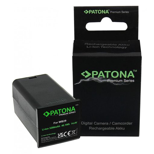 Patona Prémium WB29 Akkumulátor - utángyártott Godox WB29 - AD200 és AD300Pro vakuhoz (1355)