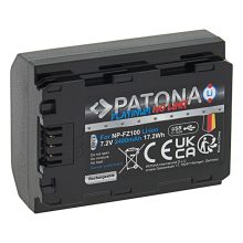 PATONA Platinum Akkumulátor USB-C input - Sony NP-FZ100 (A7 III A7M3 Alpha 7 III A7 R III A7RM3 Alpha 7 R III A9 Alpha 9) - 1360
