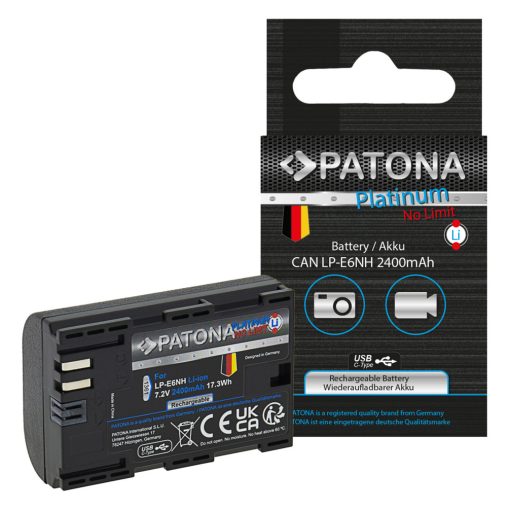 PATONA Platinum Akku USB-C input - Canon LP-E6NH EOS R5 EOS R6 R6II R7 LP-E6NH (1361)