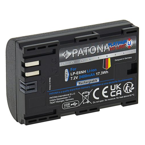 PATONA Platinum Akku USB-C input - Canon LP-E6NH EOS R5 EOS R6 R6II R7 LP-E6NH (1361)