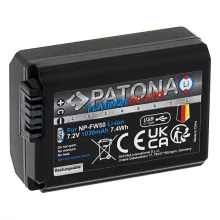 PATONA Platinum Akkumulátor USB-C input - Sony NP-FW50 (NEX.3 NEX.3C NEX.5 NEX.5A) - 1362