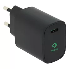 PATONA Premium PD20W Adapter 5V/3A 9V/2.22A 12V/1.67A USB-C PD3.0 QC3.0 fekete (2591)