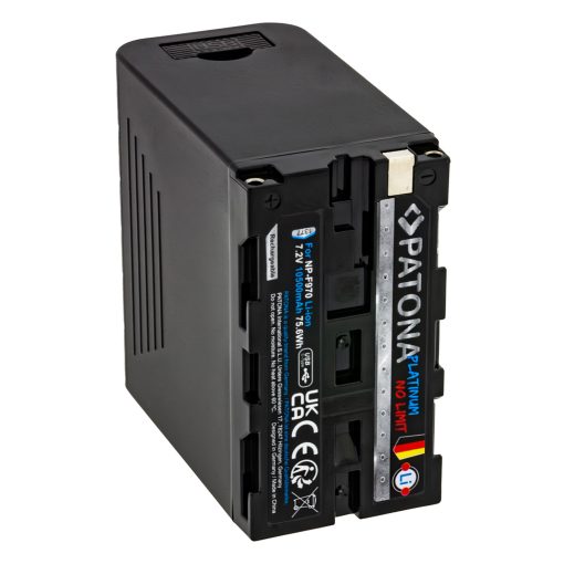 PATONA Platinum NP-F970 Akku USB-C imput - 1377 (Sony NP-F970 F960 F950 PD20W USB-A 5V/2A)