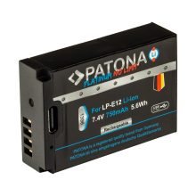 PATONA Platinum Akkumulátor USB-C Input - Canon EOS M50 EOS-M50 LP-E12 (1396)