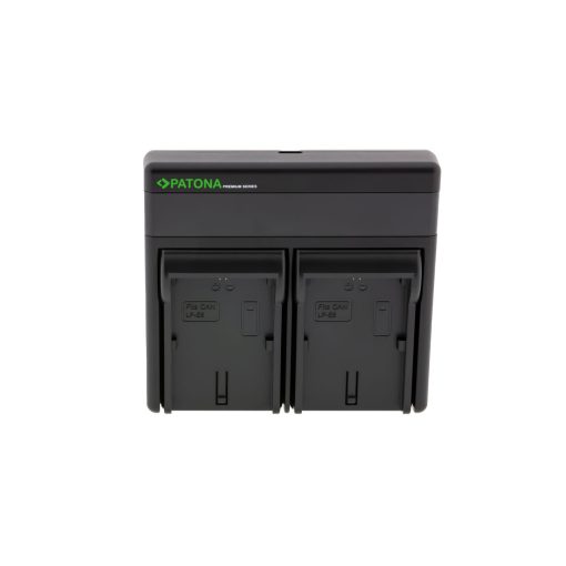 PATONA Premium Dual Akkutöltő Canon LP-E6 Akkuhoz - USB-C input-output (EOS R EOS 5D Mark II EOS 7D) - 121583