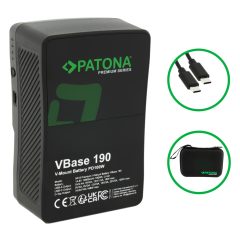   PATONA Premium Akku V-Mount 190Wh - 9418 VBase 190 PD100W USB-C USB-A D-Tap