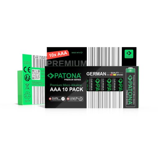 PATONA Premium 10 db -  Alkaline AAA - Micro LR03 elem (4221)