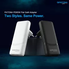 PATONA Premium GaN PD65W Lapos Adapter 2xUSB-C PD3.0 QC3.0 (2595)