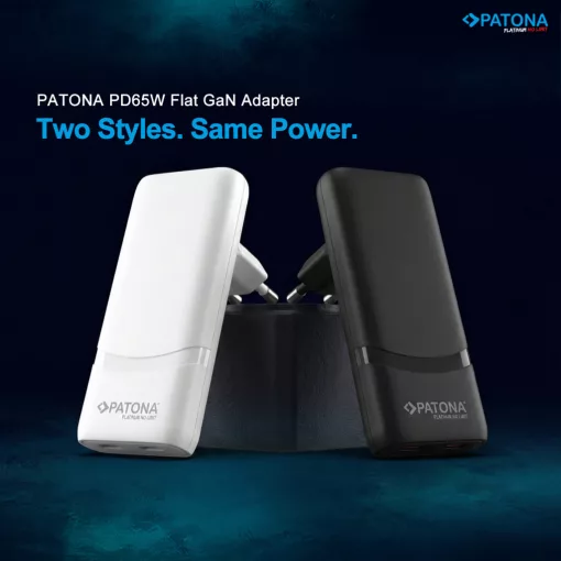 PATONA Premium GaN PD65W Lapos Adapter 2xUSB-C PD3.0 QC3.0 (2595)