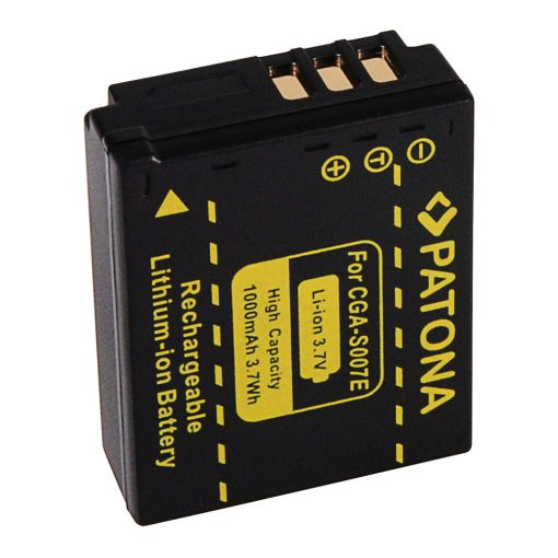 PATONA Akku Panasonic CGA-S007 S007 DMC-TZ5 TZ4 TZ3 TZ2 TZ1 (1043)