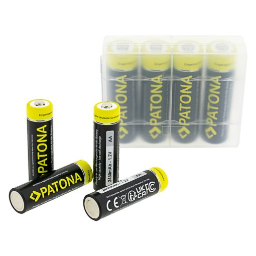 PATONA Mignon AA Akkumulátor 4db - LR6 - 2450mAh - tokban - 1189