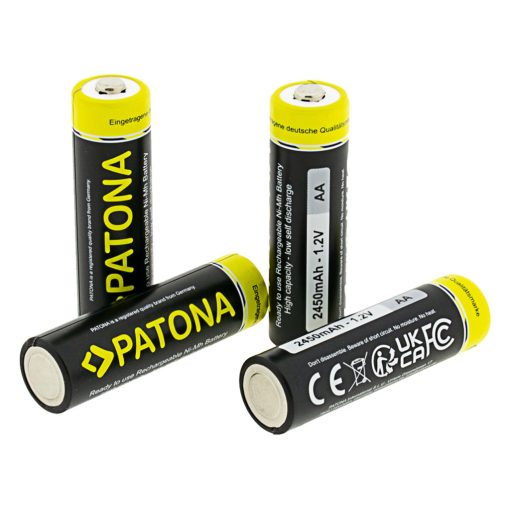 PATONA Mignon AA Akkumulátor 4db - LR6 - 2450mAh - tokban - 1189