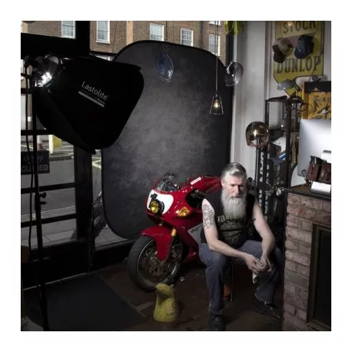 Manfrotto Vintage összecsukható háttér 1.5x2.1m füst/beton (LL LB5745)