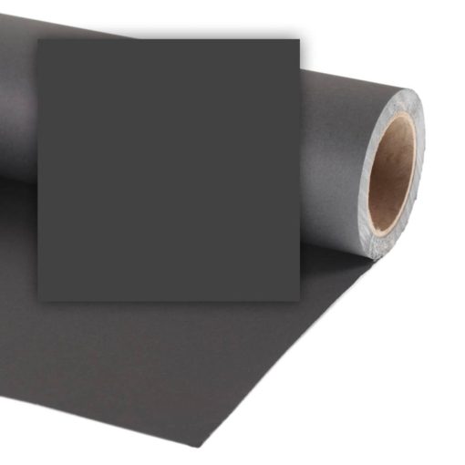 Colorama Mini 1,35 x 11 m Black CO568 papír háttér
