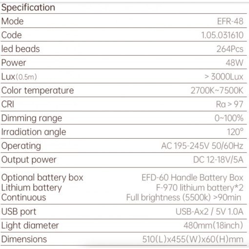 "Vlog-fény"-Jinbei EFR-48 LED körlámpa állvánnyal