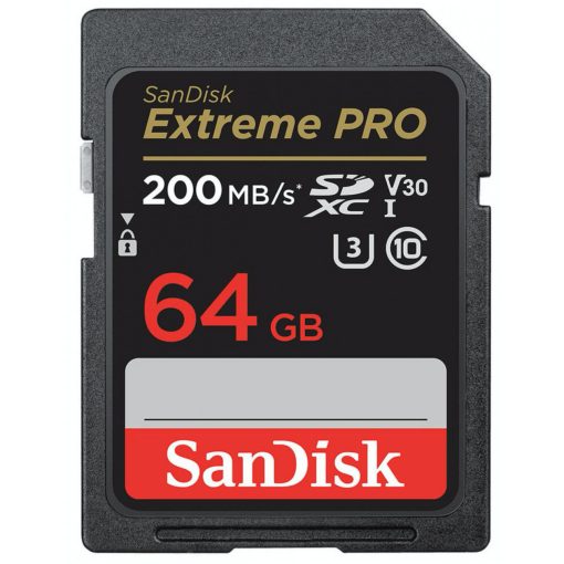 SANDISK MICRO SDXC Extreme Pro memória kártya 64GB, 200 MB/S,UHS-I,,U3,V30 (121595)