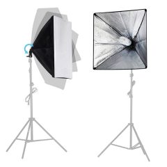   Mikrosat 60x60 cm-es nyitható softbox E27 foglalattal SB107 (fénycső nélkül)