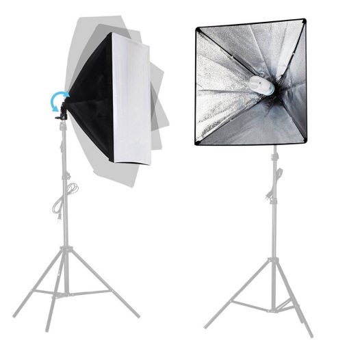 Mikrosat 60x60 cm-es nyitható softbox E27 foglalattal SB107 (fénycső nélkül)