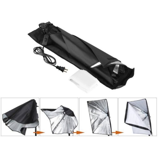 Mikrosat 60x60 cm-es nyitható softbox E27 foglalattal SB107 (fénycső nélkül)