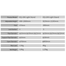 Jinbei EQ-190 lámpaállvány (max. 2kg, 190cm)
