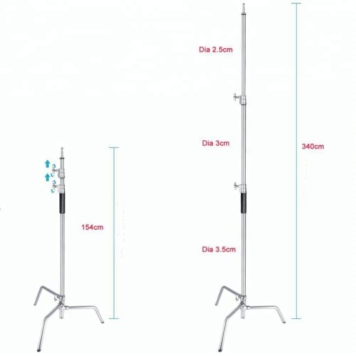 Mikrosat C-Stand Állvány (max. 20kg, 340cm) - CS-340